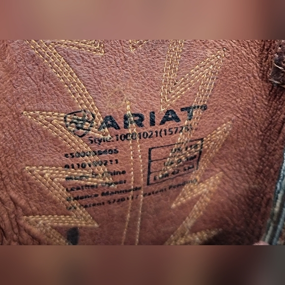 Ariat Heritage R Toe Distressed Brown Cowgirl Western Boots Size 11 EU 42.5 - Picture 10 of 16